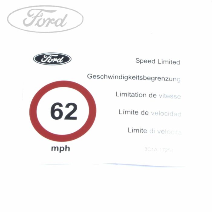FORD 4531033	DECAL: Ford Transit MK 7 Transit MK6 Speed Limiter Decal